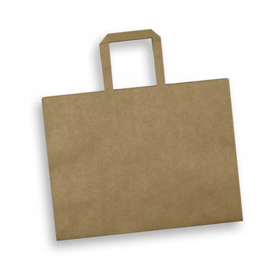 The TRENDS Large Flat Handle Paper Bag is made from 180gsm FSC certified materials. Flat Handles. Reinforced base. 3 colours available.