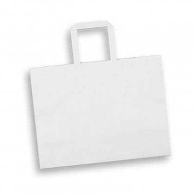 The TRENDS Large Flat Handle Paper Bag is made from 180gsm FSC certified materials. Flat Handles. Reinforced base. 3 colours available.