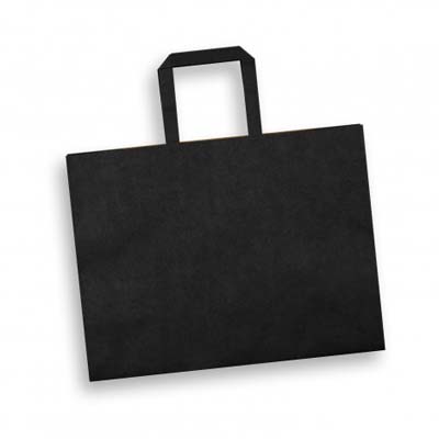The TRENDS Large Flat Handle Paper Bag is made from 180gsm FSC certified materials. Flat Handles. Reinforced base. 3 colours available.
