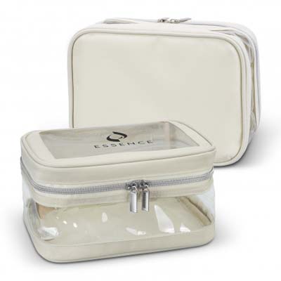 The TRENDS Peony Cosmetic Bag is a stylish, practical, 3 litre cosmetic bag. Double zippered closure. Ecru. Great branded cosmetic bags.