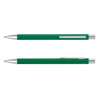 The TRENDS Entity Pen is a retractable ballpoint pen with recycled aluminium barrel. Black ink. 6 colours. Great branded metal pens.