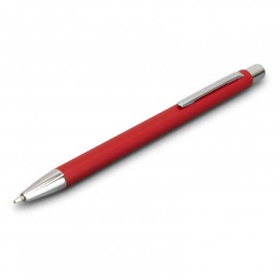 The TRENDS Entity Pen is a retractable ballpoint pen with recycled aluminium barrel. Black ink. 6 colours. Great branded metal pens.