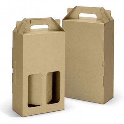 The TRENDS Wine Carry Pack Double is a wine presentation box that carries 2 bottles. Carry handle. Full colour digital print available.