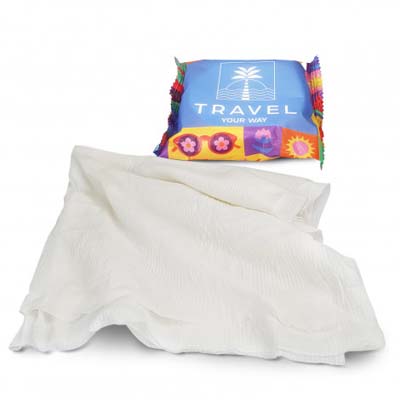 The TRENDS Compressed Towel is a convenient and compact compressed towel. 80gsm viscose rayon. Full Colour digital print available.