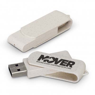 The TRENDS Choice 8GB Flash Drive is a stylish flash drive made from wheat straw fibre and polypropylene. Branding available on the swivel.