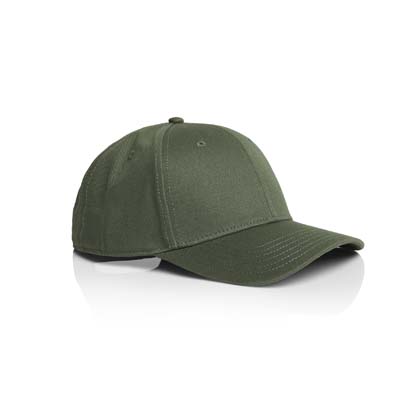 The AS Colour Icon Cap is a mid profile 6 panel cap with curved peak.  100% cotton.  11 colours.  Snapback.  Ready for your logo.
