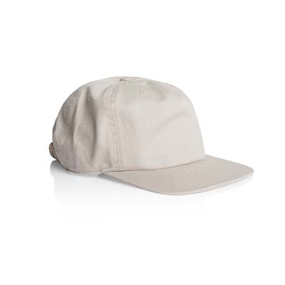 The AS Colour Class Five Panel Cap is a lightweight, mid profile cap. 100% cotton. Flat peak.. Tear out label. 4 colours available.