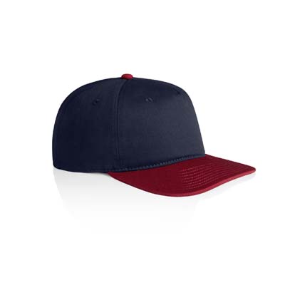 The AS Colour Class Two Tone Cap is a lightweight mid profile 5 panel cap.  11 colours.  Flat Peak.  Stylish contrast dome.  Great branded headwear.