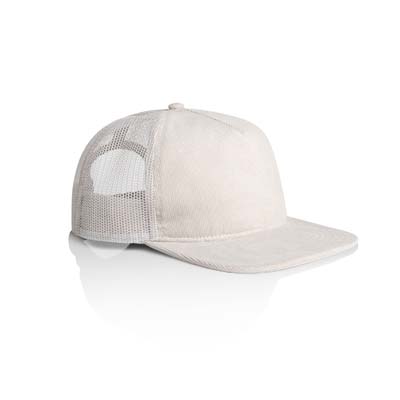The AS Colour Class Cord Trucker Cao is a midweight, mid profile cotton cord cap.  3 colours.  Suitable for embroidery.  Great custom headwear for your brand.