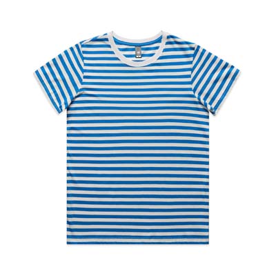 The AS Colour Maple Stripe Tee is a regular fit, crew neck, lightweight women's tee. 4 colours. 100% cotton. XS - 2XL. Great women's cotton tees from AS Colour.
