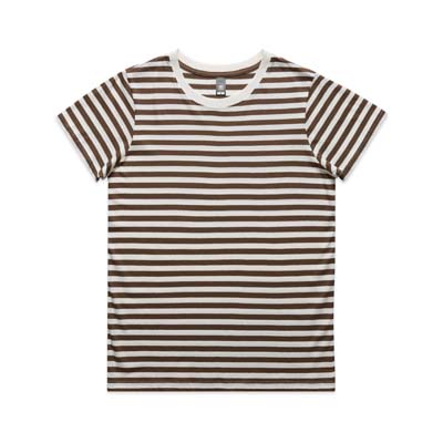 The AS Colour Maple Stripe Tee is a regular fit, crew neck, lightweight women's tee. 4 colours. 100% cotton. XS - 2XL. Great women's cotton tees from AS Colour.