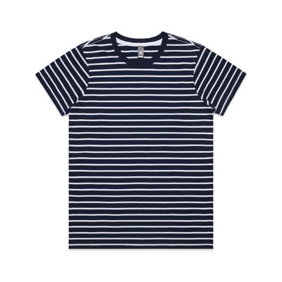 The AS Colour Maple Stripe Tee is a regular fit, crew neck, lightweight women's tee.  4 colours.  100% cotton.  XS - 2XL.  Great women's cotton tees from AS Colour.