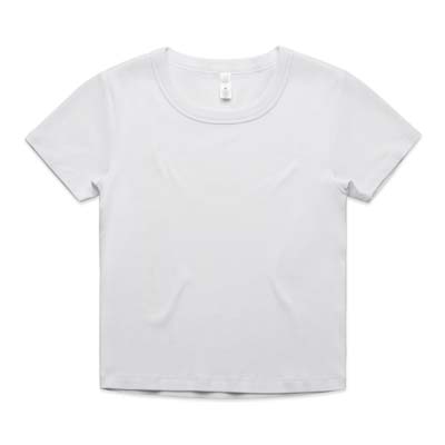 The AS Colour Organic Rib Baby Tee is a heavyweight, 200gsm organic cotton rib tee.  Black and White.  Ready to add your logo. 