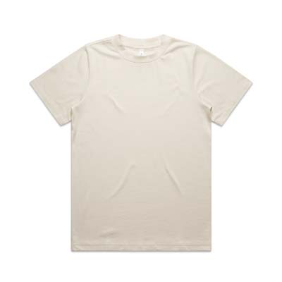 The AS Colour Womens Heavy Tee is a heavyweight 280gsm cotton tee.  Boxy oversized fit.  7 colours.  XS - XL.  Great branded heavyweight retail tees.