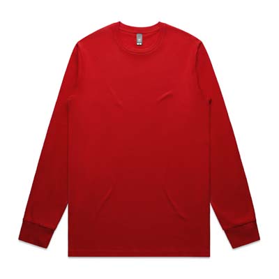 The AS Colour Staple Long Sleeve tee is a regular fit, 180gsm combed cotton long sleeve tee. 13 colours. S - 5XL available.