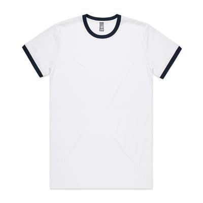 The AS Colour Staple Ringer Tee is a regular 180gsm combed cotton tee.  Contrast cuffs and neck line.  3 colours.  S - 3xl available.  Great branded tees from AS Colour.