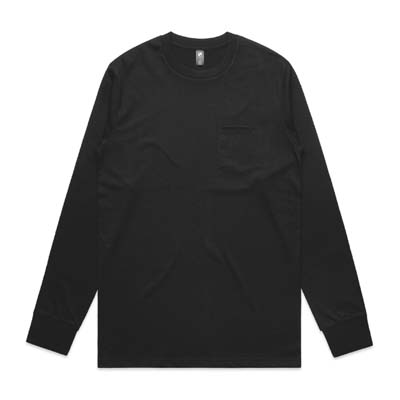 The AS Colour Classic Pocket Long Sleeve Tee is a heavyweight, 220gsm cotton tee with tonal colour pocket.  S - 2XL.  Black or White available. 