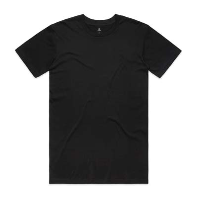 The AS Colour Staple Recycled Tee is a midweight 200gsm, 80% recycled cotton, 20% polyester tee. Black or White. S - 3XL available.