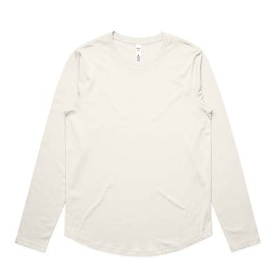 The AS Colour Maple Curve Long Sleeve tee is a midweight 180gsm cotton tee.  5 colours.  XS - 2XL.  Great branded long sleeve tees.