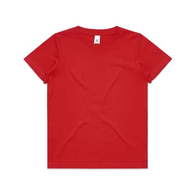 The AS Colour Staple Youth Tee is a 180GSM, 100% cotton kids tee. Available in 23 colours. Sizes 8 - 16. Great branded screen printed tees in range of colours.