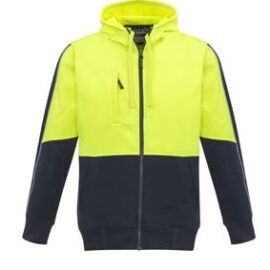 The Syzmik Unisex Hi Vis Full Zip Hoodie is made from 100% Polyester. 320gsm. Garment complies with Standards for Hi Visibility Safety Garments. 6 colours. This style replaces ZT480.