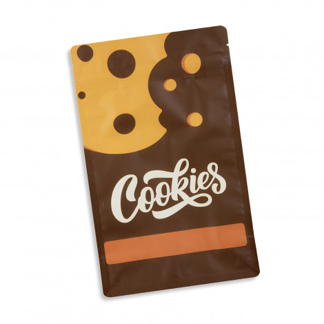 The TRENDS Foil Flat Bottom pouch is a small pouch with resealable zip lock closure. Matt or gloss finish and can include window. Full colour branding.