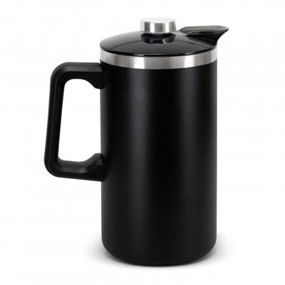 The Frontier Base Camp Coffee Press is a double wall vacuum insulated coffee press.  1.1 litre capacity.  Powder coated finish. Print your logo or engrave.