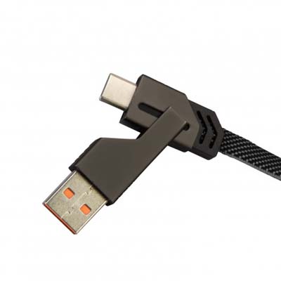 The INGENIO Quantum Universal Charging and Data cable is a 1.5m cable. 480mbps data transfer and powerful 60w output. Dual input/output - USB-A & Type-C.