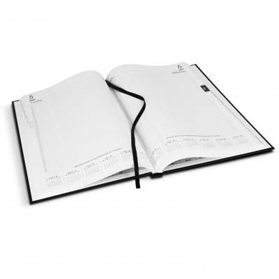 The Collins A4 Daily Diary is always a firm favourite. Textured hard cover, day to view format. Multiple branding options available including foil printing.