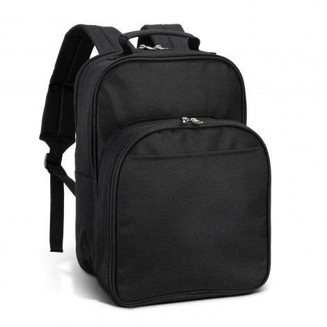 The Trends Montague Picnic Backpack is a practical 2 person picnic backpack.  600D Polyester.  Insulated compartment.  In Black.  Multiple branding options.