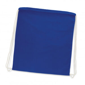 The Trends Cotton Drawstring Backpack is manufactured from 120gsm cotton. 6 colours. Great branded eco drawstring backpacks.