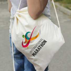 The Trends Cotton Drawstring Backpack is manufactured from 120gsm cotton.  6 colours.  Great branded eco drawstring backpacks.