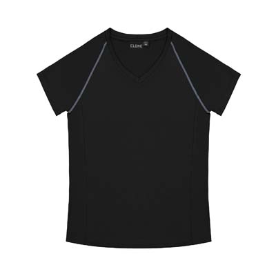 CLOKE-XTG-Performance-Womens-Tee-Black-Grey-F