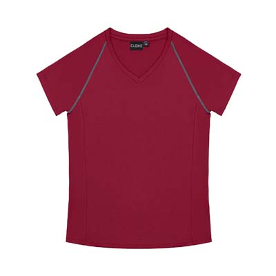 CLOKE-XTG-Performance-Womens-Tee-Maroon-F