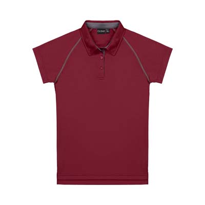 CLOKE-XTW-Performance-Womens-Polo-Maroon-F