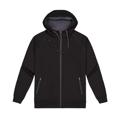 CLOKE-XTZK-Performance-Zip-Kids-Hoodie-Black-Grey-F