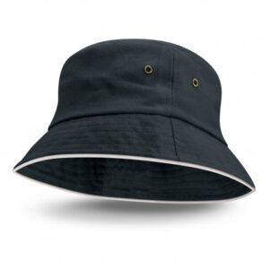 The TRENDS Bondi Bucket Hat is a premium cotton twill bucket hat with white trim & sweatband.  5 colours available.  UPF50.  Multiple branding options.