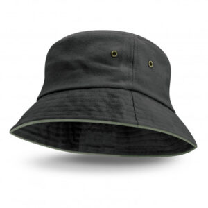 The TRENDS Bondi Bucket Hat is a premium cotton twill black bucket hat with coloured trim. UPF50. 6 colour ways. Multiple branding options.