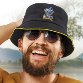 The TRENDS Bondi Bucket Hat is a premium cotton twill black bucket hat with coloured trim. UPF50. 6 colour ways. Multiple branding options.