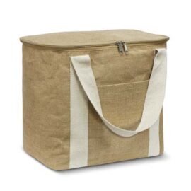 The TRENDS Bodhi Cooler Bag is a 19 litre cooler bag.  Outer is combo of natural jute and natural cotton carry handles.  Multiple branding options.