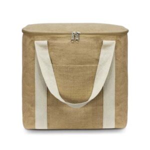 The TRENDS Bodhi Cooler Bag is a 19 litre cooler bag. Outer is combo of natural jute and natural cotton carry handles. Multiple branding options.