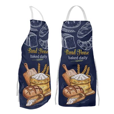 The TRENDS Renzo Full Colour Bib Apron is a vibrant bib apron made from 150gsm polyester twill.  Full colour branding.  Full strap and stitching to match from selected colours.