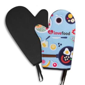 The TRENDS Neoprene Oven Mitt is a protective oven mitt made from heat resistant neoprene.  Full colour branding.  Great promo gifts for clients. 