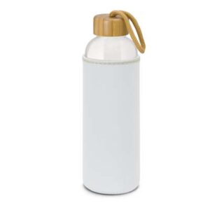 The TRENDS Eden Glass Bottle is a borosilicate glass drink bottle with an insulating soft neoprene sleeve branded full colour.  Great branded bottles.