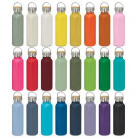 The TRENDS Nomad Deco Vacuum Bottle Powder Coated is a 650ml double wall, vacuum insulated stainless steel bottle. 24 colours.  Multiple branding options.