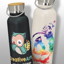 The TRENDS Nomad Deco Vacuum Bottle Powder Coated is a 650ml double wall, vacuum insulated stainless steel bottle. 24 colours. Multiple branding options.