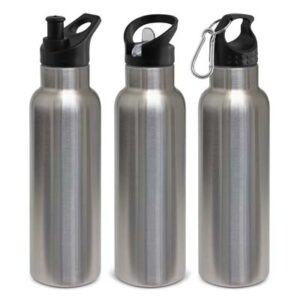 The TRENDS Nomad Vacuum Bottle - Stainless is a 650ml double wall, vacuum insulated stainless steel drink bottle. 3 lid styles. Great branded drink bottles.
