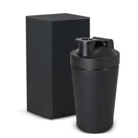 The TRENDS Trojan Metal Shaker is a premium 600ml stainless steel drink mixing shaker. Smart matte finish. Black. Multiple branding options.