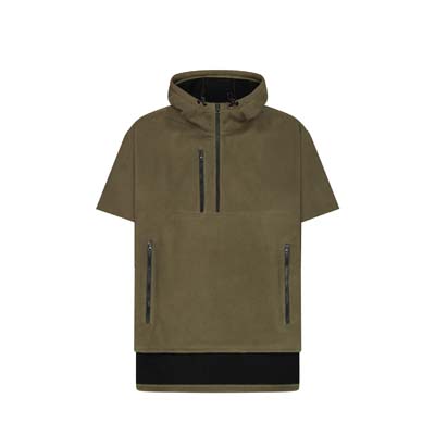 CLOKE-HWFS-Short-Sleeve-Hauroko-Windproof-Fleece-Khaki