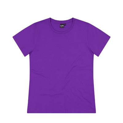 CLOKE-T203-Silhouette-Womens-Tee-Purple-F